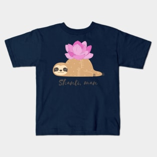 Yoga sloth - shanti Kids T-Shirt